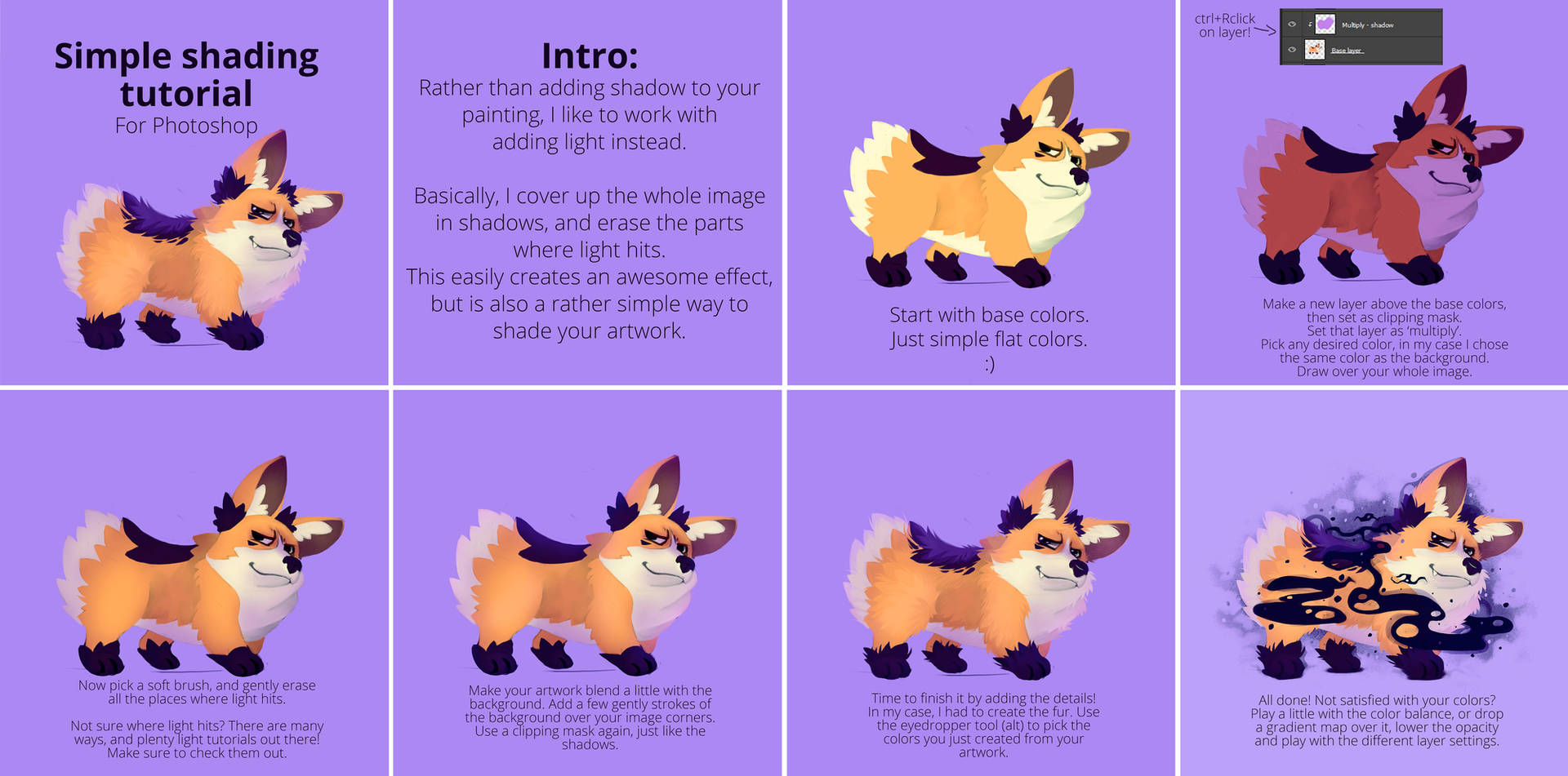Simple shading tutorial - for Photoshop by NezuPanda