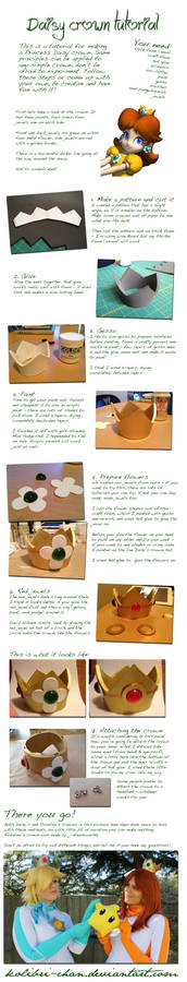 Princess Daisy crown tutorial