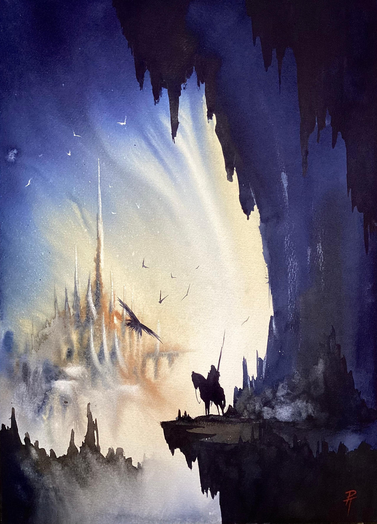 Watercolor Fantasy Landscape By Wearefamilyart On DeviantArt watercolor-fantasy-landscape-by-wearefamilyart-on-deviantart