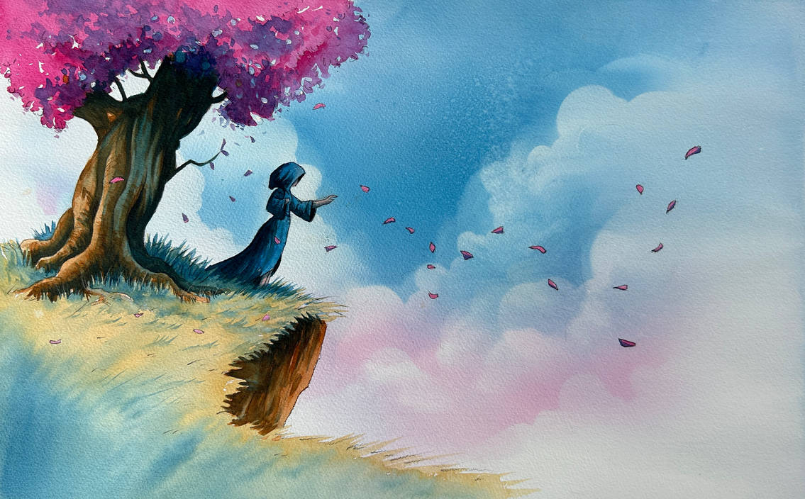 Watercolor fairytale illustration