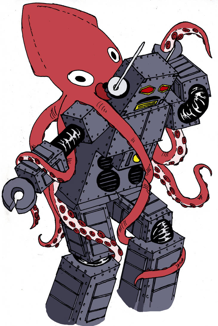 The Squid and the Robot by Chilepino on DeviantArt