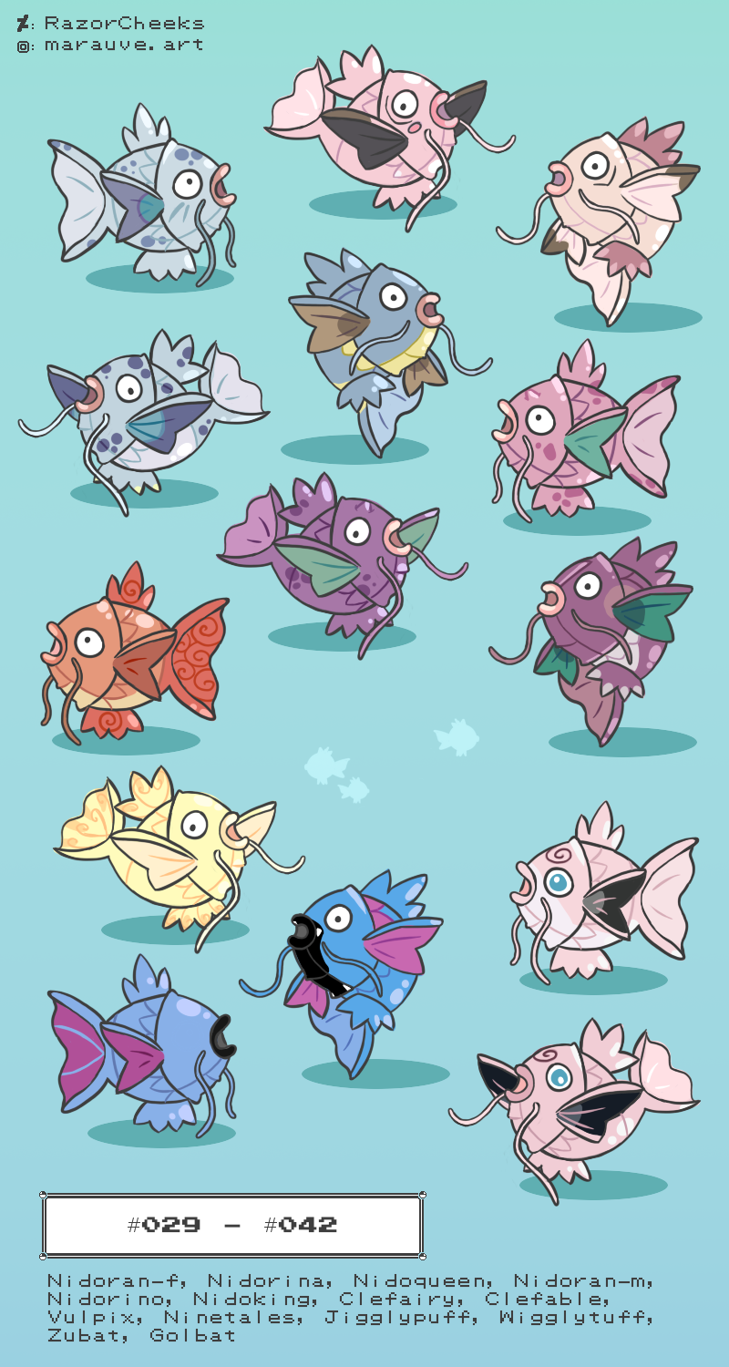 Magikarp pattern challenge: 029 - 042