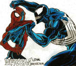Spiderman and Venom by DasherDoodle