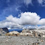 Clouds on the rocks