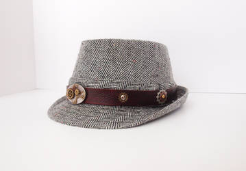 Steampunk Leather Hat Strap Belt Headband