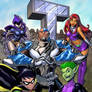Teen Titans blue bg