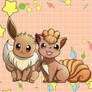 Cute Eevee and Vulpix Together