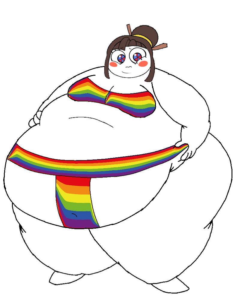 Pomy Fat Fat Pomni - (pride month form) by FatocsFatpeople2005 on DeviantArt