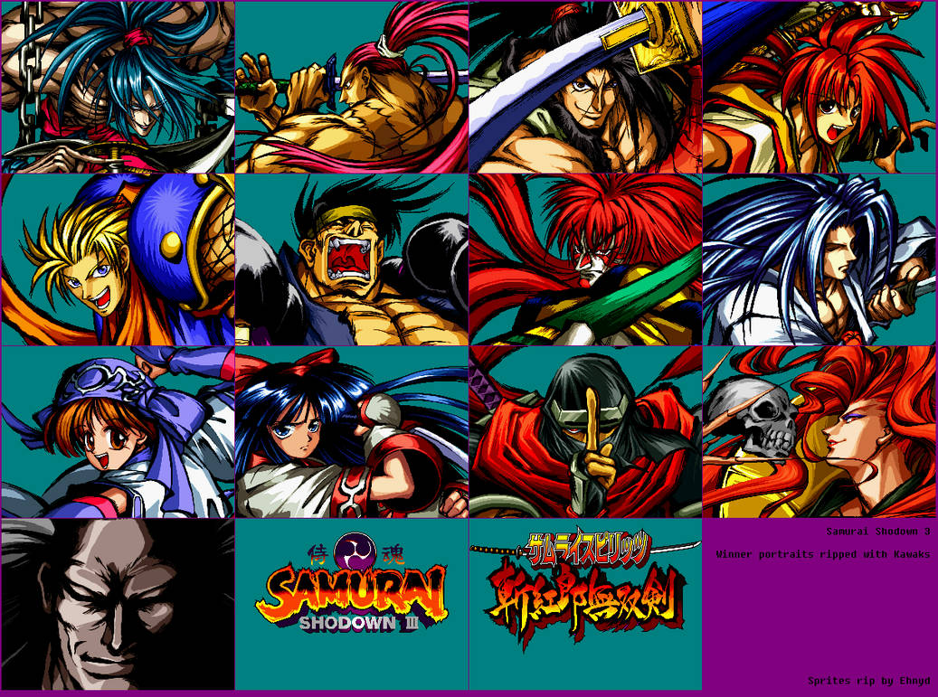 Samurai Showdown Characters Samurai Shodown 3 - Winner Portraits by Ehnyd on DeviantArt
