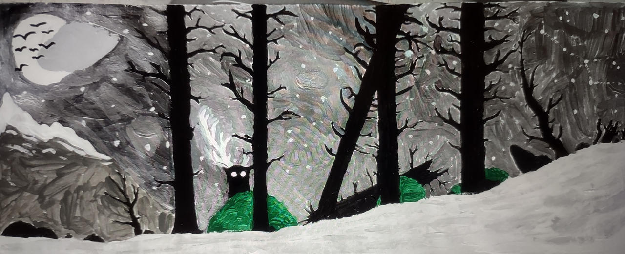 Snowy Woods Art Project