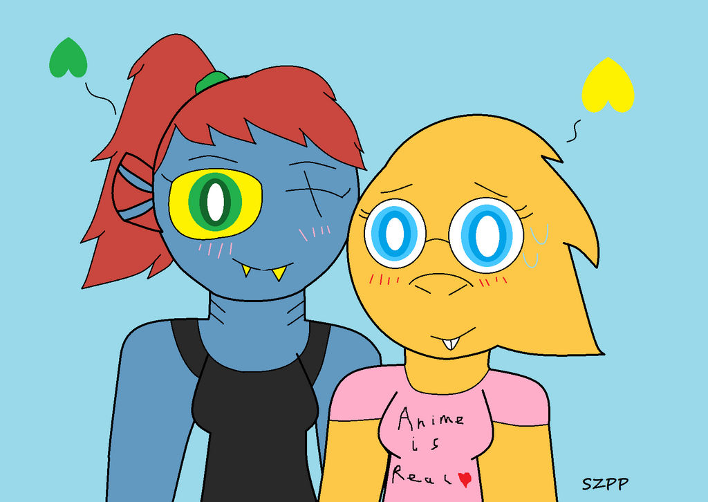 Undyne x Alphys (Undertale AU) by SpongeZoePastelPants on DeviantArt