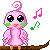 music birdie love pink by Toteruu
