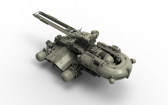 Clay railgun render