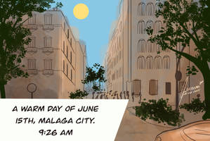 A warm day in Malaga city