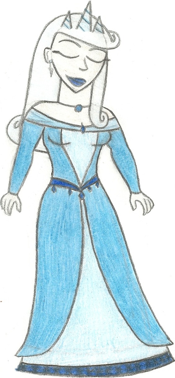 Crystal's regal dress