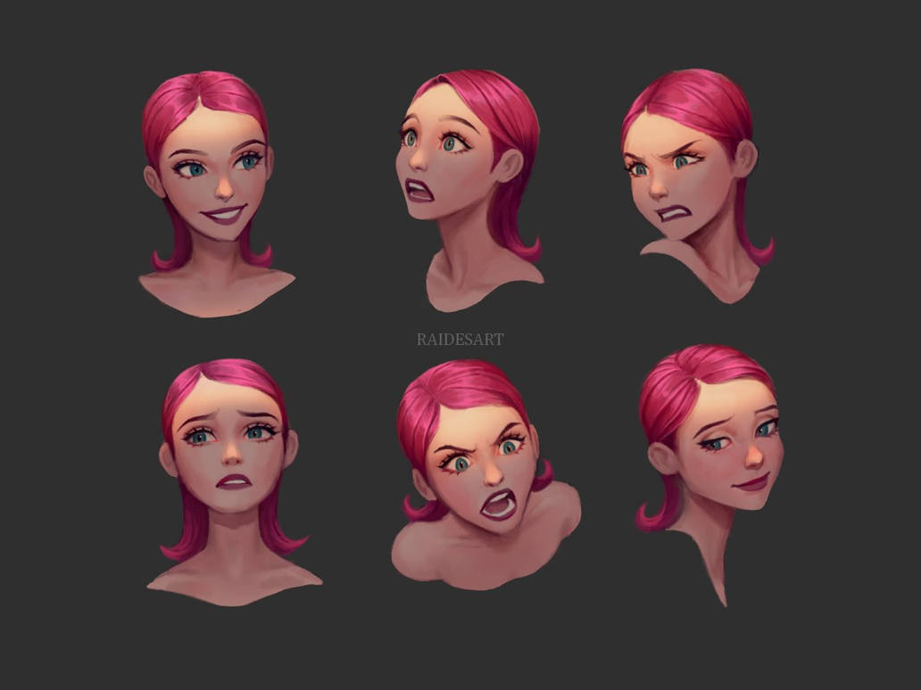 Expression Sheet by RaidesArt on DeviantArt