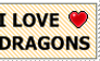 I Love Dragons Stamp