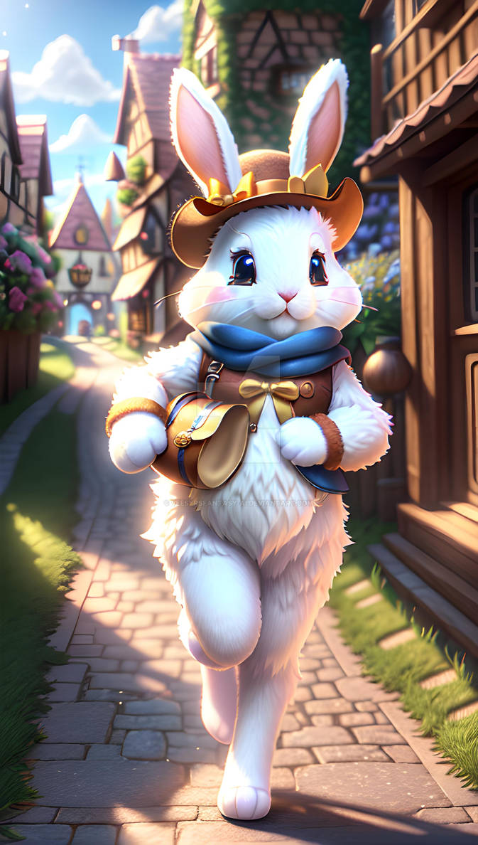 Anthropomorphic Rabbit Girl Cute anthropomorphic bunny by VeesyrsFantasy-AI on DeviantArt
