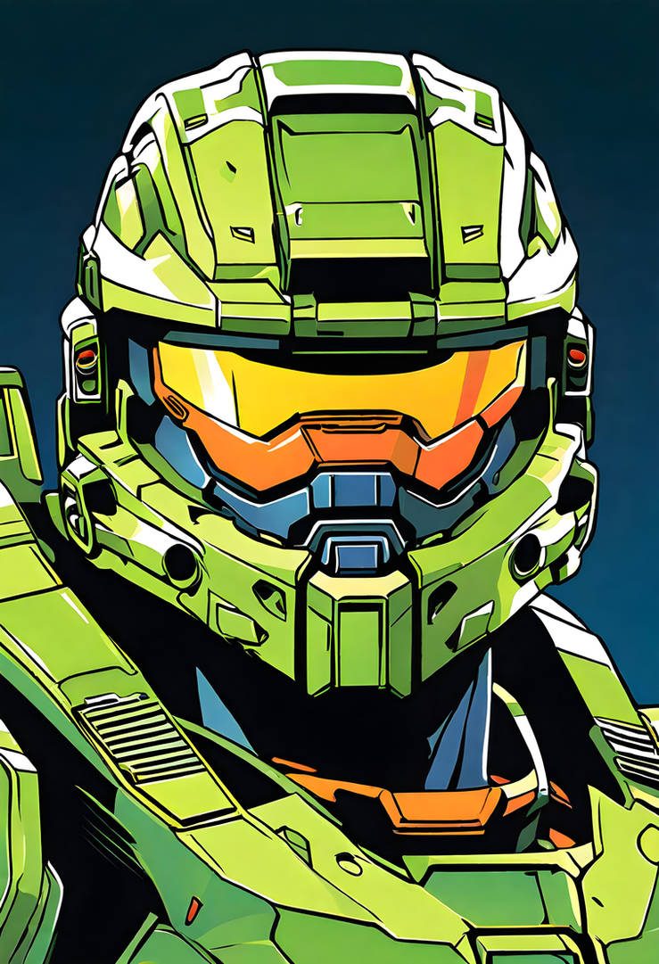 Vector Comic Style Again - Master Chief by VeesyrsFantasy-AI on DeviantArt