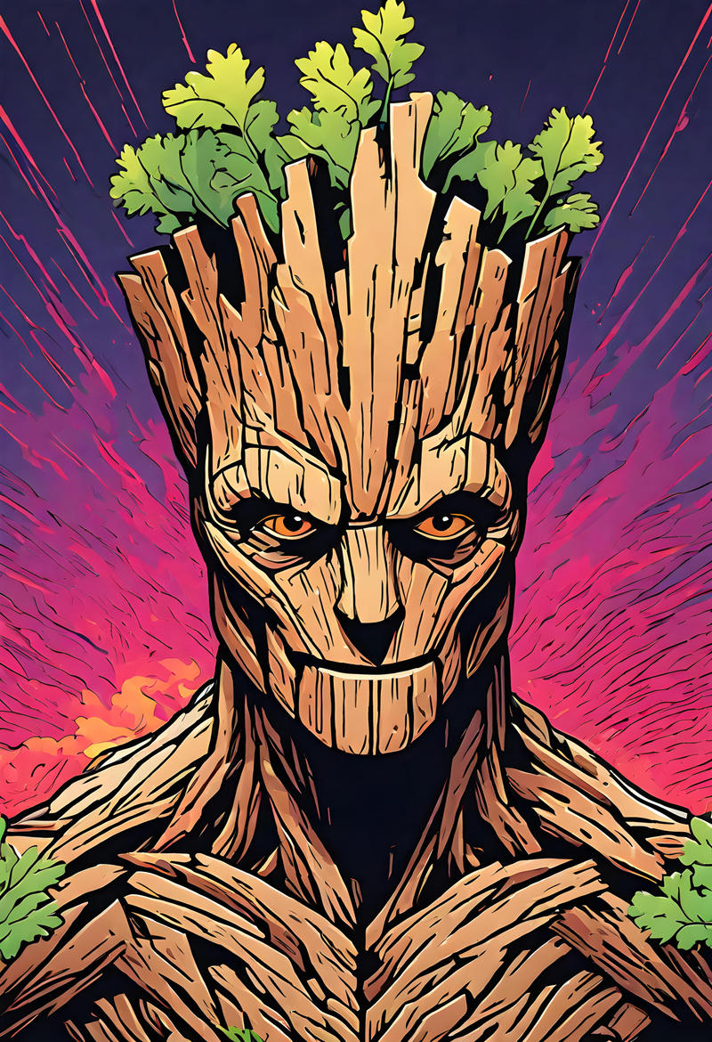 Groot Comick Vector Comic Style Again - Groot by VeesyrsFantasy-AI on DeviantArt