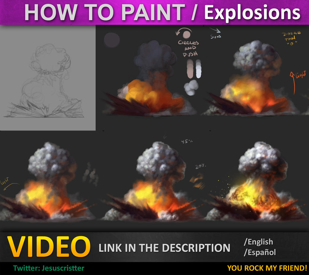 How to paint Explosions tutorial by JesusAConde on DeviantArt