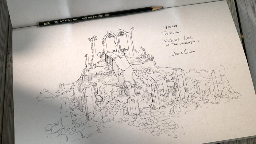 Sketching Albdur`s Tower top