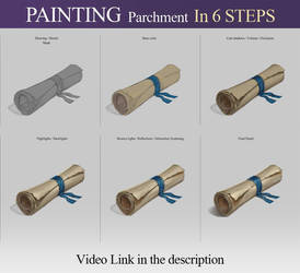 how to paint parchment in 6 steps by Jesus Conde