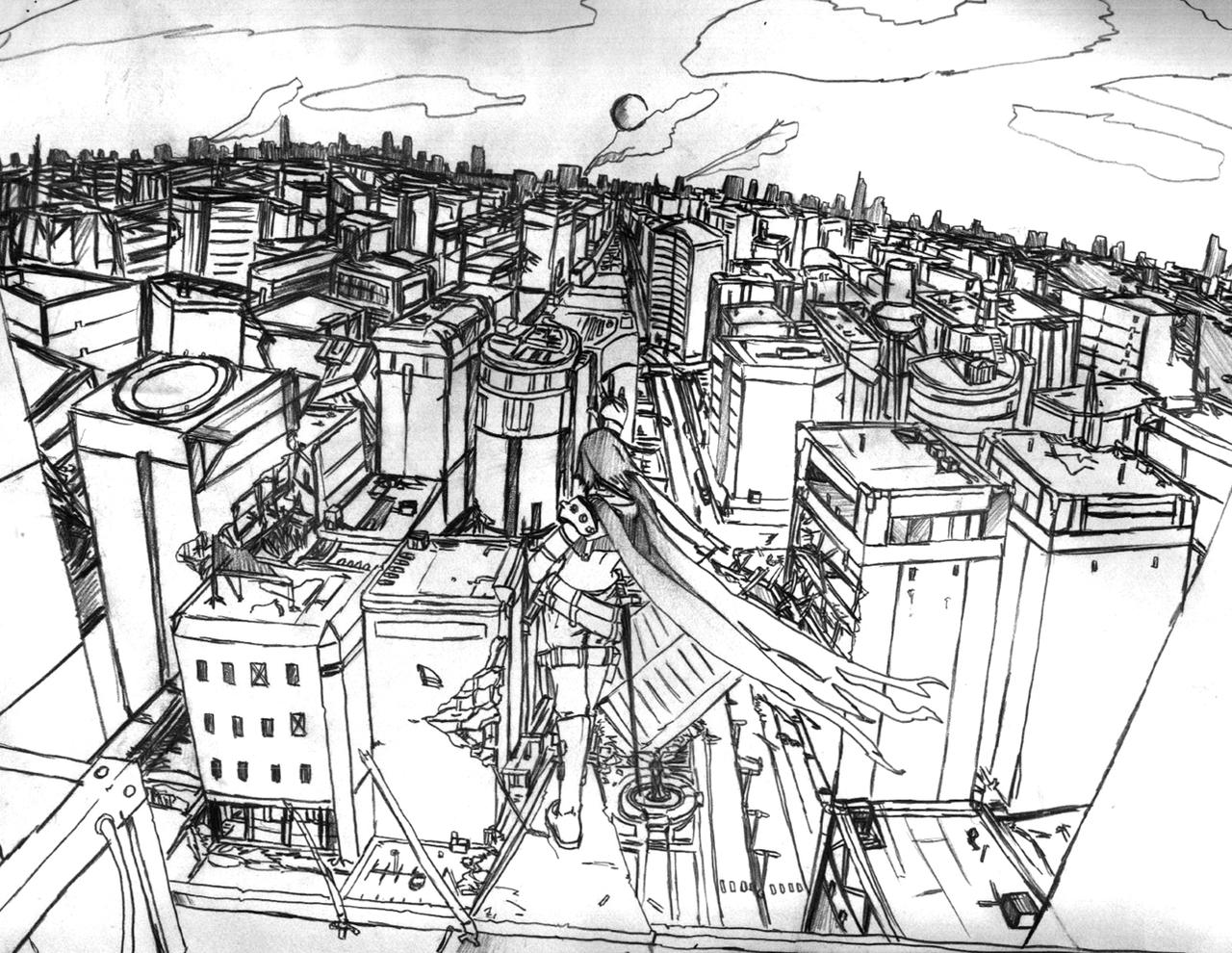 Destroyed Cityscape Concept by Cloud-07 on DeviantArt