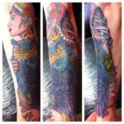 gypsy woman and owl cover up