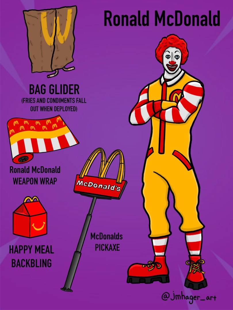 Fortnite ronald mcdonald concept by buffsunky on DeviantArt