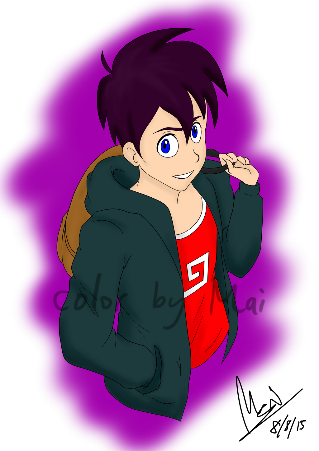That Ninj I Mean Boy With Purple Hair Collab By Maimailim On