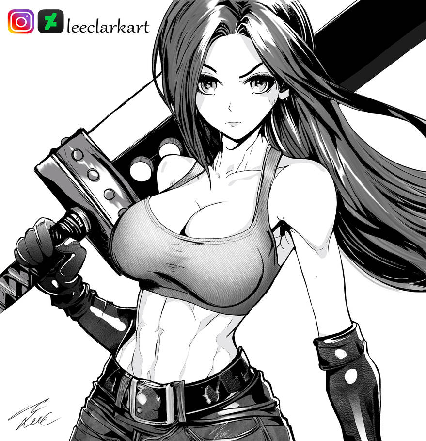 Tifa lockhart with the buster sword by Leeclarkart on DeviantArt