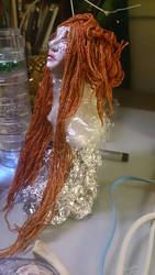 Ginger pink eyed female doll process 5