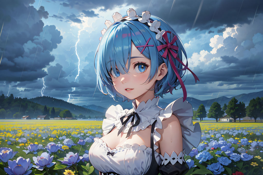 Rem Fans Rem lightning landscape wallpaper by ONLY4UART on DeviantArt