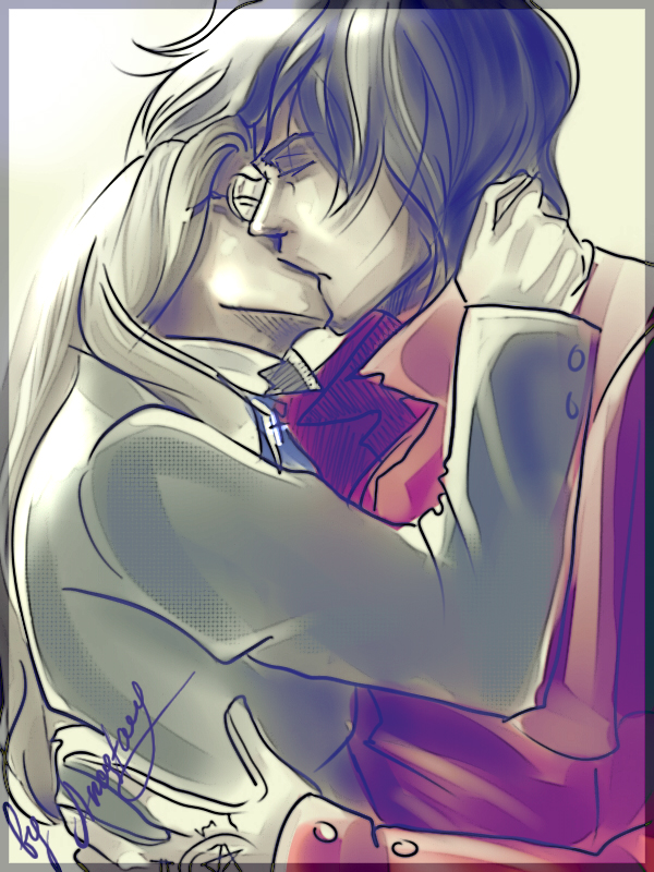 Alucard & Integra, Hellsing, love, kiss