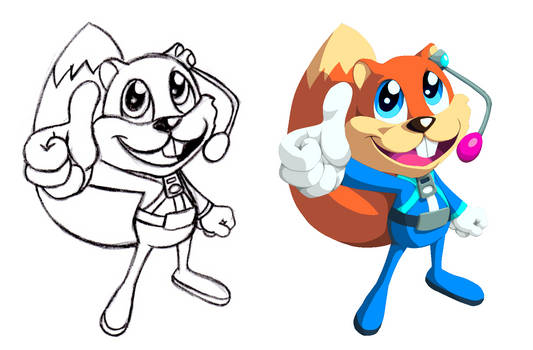 Young Conker redesign 2