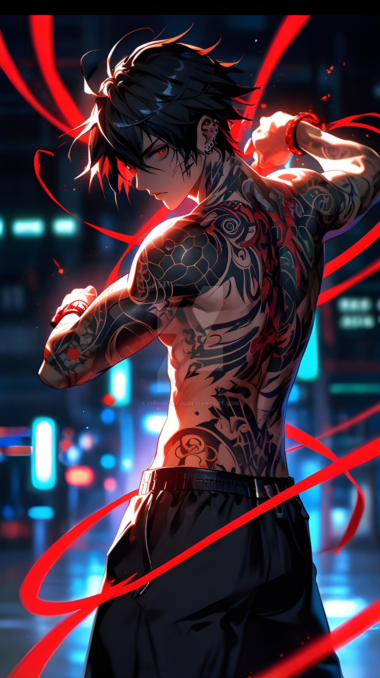 Muscle Destroyer Muscular Tattooed Fighter: Ready to Battle by Chihiroryuu on DeviantArt