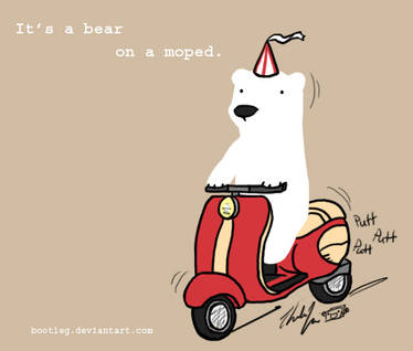 Bear On A Moped