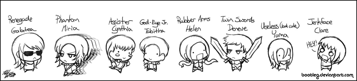 Claymore: Nicknames. by Bootleg on DeviantArt Claymore: Nicknames. by Bootleg on DeviantArt