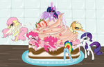 Mane 6 in cake (CE) by BeamyButt