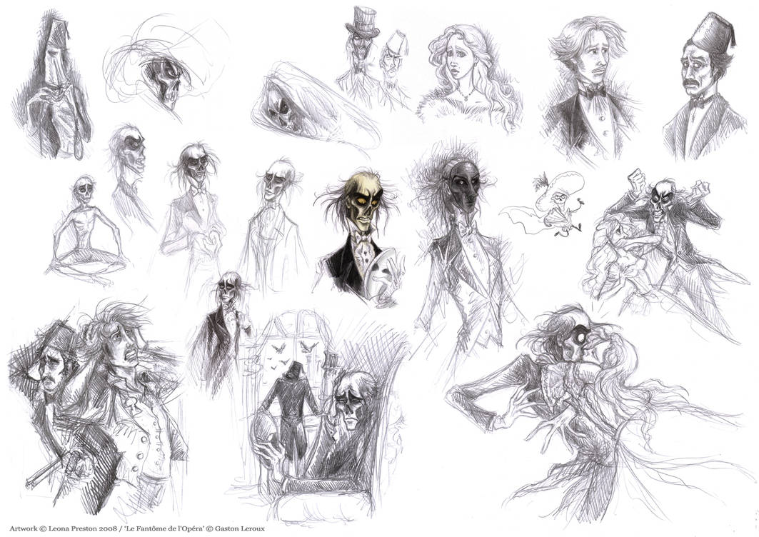 Phantom of the Opera Sketches by Leopreston on DeviantArt