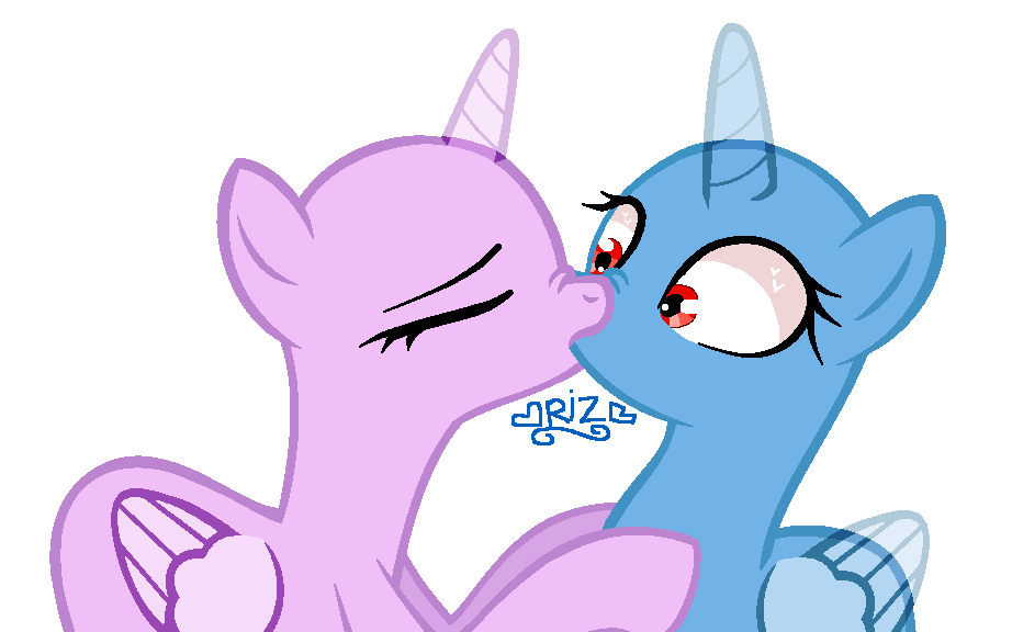 Mlp Base Couple Kiss.