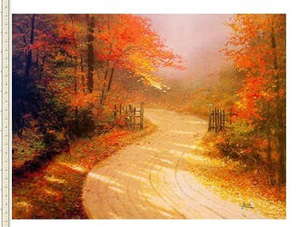 Autumn Lane by Thomas Kinkade Reproduction