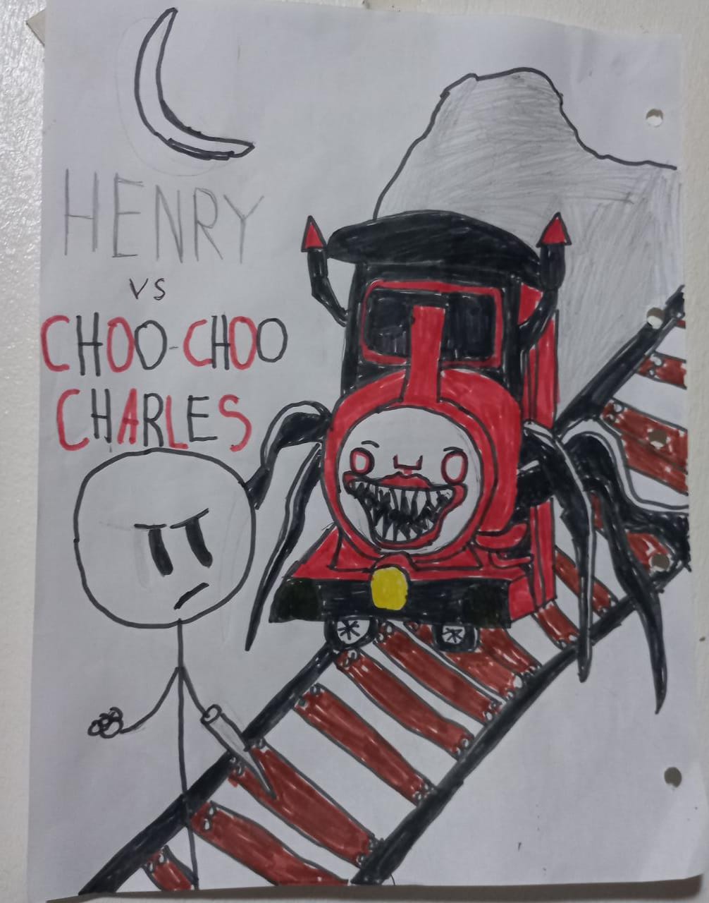 How to draw Hell Charles (Choo Choo Charles) 