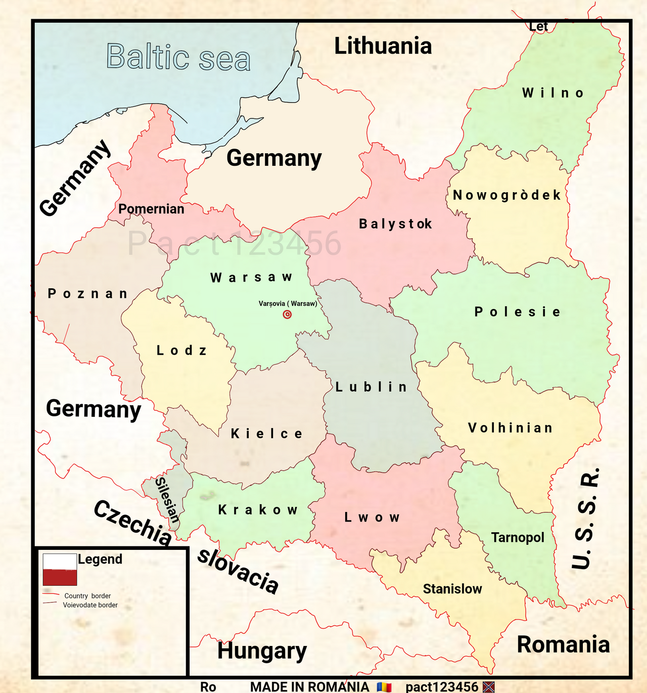 Administrative Map Of Poland (1930)