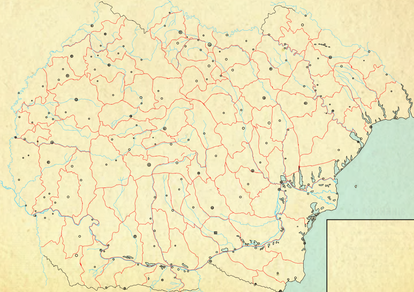 Blank map of Romania (counties, cityes and towns)