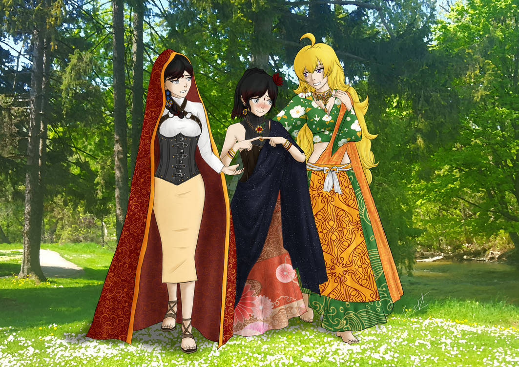 Aummer Ruby Commission: Ruby, Summer and Yang by sreshtiyer on DeviantArt