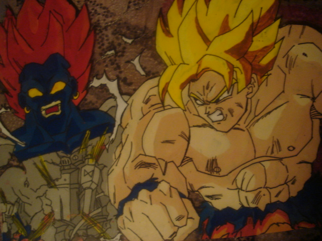 Goku Vs Papa Pitufo rasurado