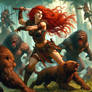 Barbarian Sophie VS Beastmen 045