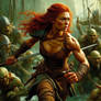 Barbarian Sophie VS Orcs 005